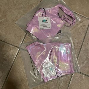 WODBottom Lilac 2.5" SHINY HINEY SHORTIES and BRA